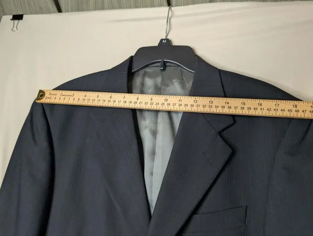 Tallia Uomo Men's Pinstripe 100% Wool 3-Button Blazer Sport Coat size 40